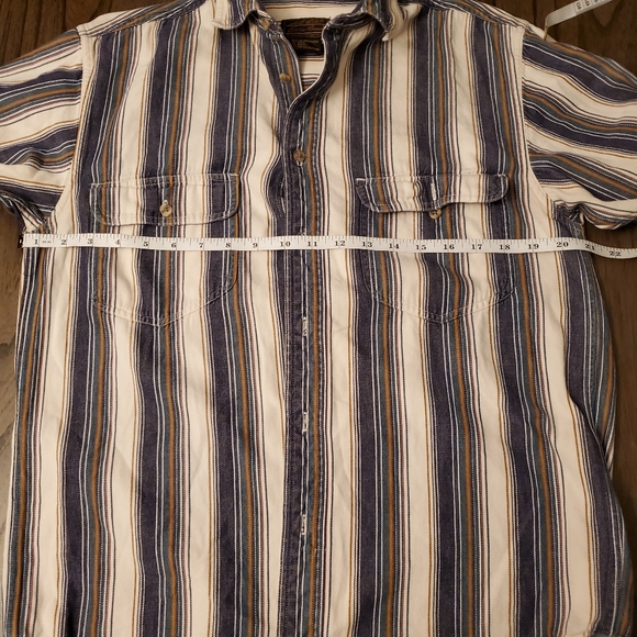 Eddie Bauer elkhorn twill button up striped shirt - Picture 2 of 5